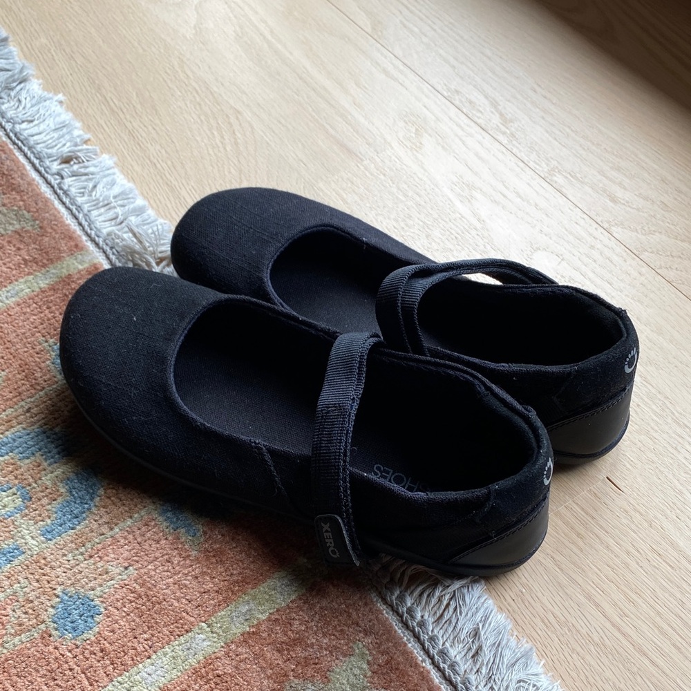 XERO Shoes - “Cassie Hemp” Black Mary Jane Shoes- Size 8